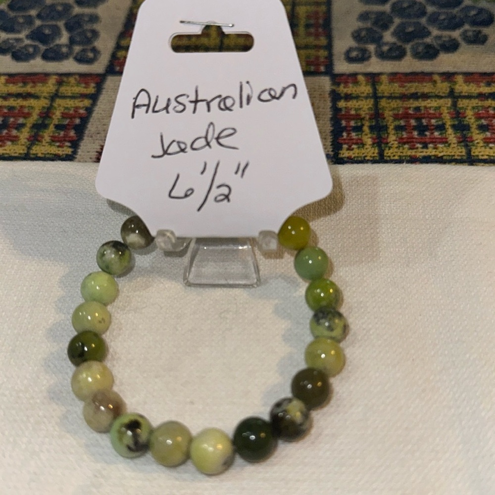 Beautiful Hand Crafted Australian Jade Stretch Bracelet